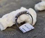 14k white gold 5 diamond estate band
