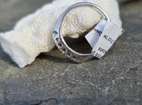 14k white gold 5 diamond estate band