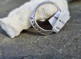 14k white gold 5 diamond estate band