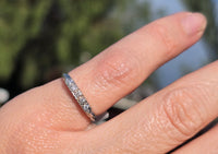 14k white gold 5 diamond estate band