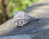 Platinum c.1920's Art Deco mine cut diamond ring