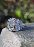 Platinum c.1920's Art Deco mine cut diamond ring