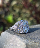 Platinum c.1920's Art Deco mine cut diamond ring