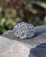 Platinum c.1920's Art Deco mine cut diamond ring