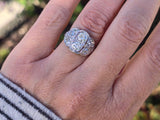 Platinum c.1920's Art Deco mine cut diamond ring