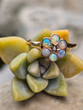 10k gold Victorian opal & diamond antique ring