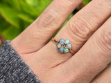 10k gold Victorian opal & diamond antique ring