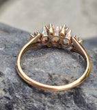 10k gold Victorian opal & diamond antique ring