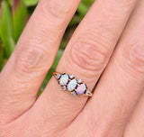 10k gold Victorian opal & diamond antique ring