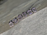 Platinum top - 14k gold old mine cut diamond studs earrings - apx .64ct tw