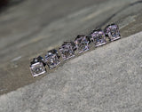 Platinum top - 14k gold old mine cut diamond studs earrings - apx .64ct tw