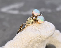 10k gold Victorian opal & pearl antique ring