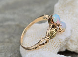 10k gold Victorian opal & pearl antique ring
