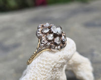 18ct Georgian rose cut diamond ring