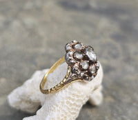 18ct Georgian rose cut diamond ring