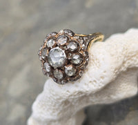 18ct Georgian rose cut diamond ring