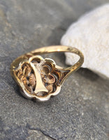 18ct Georgian rose cut diamond ring