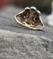 18ct Georgian rose cut diamond ring