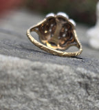 18ct Georgian rose cut diamond ring