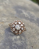 18ct Georgian rose cut diamond ring