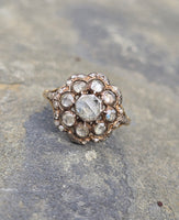 18ct Georgian rose cut diamond ring