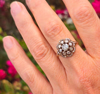 18ct Georgian rose cut diamond ring