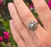 18ct Georgian rose cut diamond ring