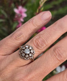 18ct Georgian rose cut diamond ring