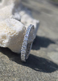 14k white gold 29 diamond eternity band - size 7