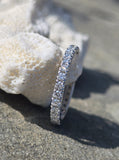 14k white gold 29 diamond eternity band - size 7
