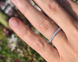 14k white gold 29 diamond eternity band - size 7