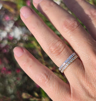 18k yellow gold 29 diamond eternity band - size 6.5