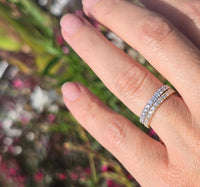 18k yellow gold 29 diamond eternity band - size 6.5