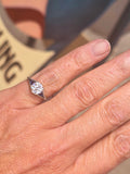 Platinum & 18ct gold two tone Art Deco diamond & sapphire engagement wedding ring