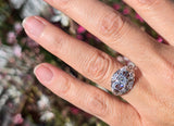 Platinum Art Deco c.1920's filigree European cut diamond ring