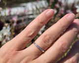 14k gold two tone 7 diamond c.1940's wedding stackable band