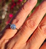 Platinum Art Deco c.1920's filigree European cut diamond solitaire ring