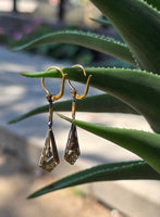 platinum & 18k gold two tone Art Deco c.1930's filigree diamond antique earrings