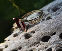 10k gold two tone Art Deco Garnet antique ring
