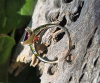 10k gold two tone Art Deco Garnet antique ring