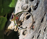 10k gold two tone Art Deco Garnet antique ring