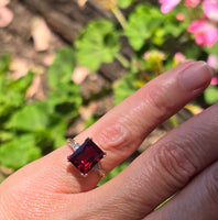 10k gold two tone Art Deco Garnet antique ring