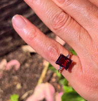 10k gold two tone Art Deco Garnet antique ring