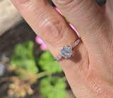 Platinum Edwardian .75ct old mine cut diamond engagement ring