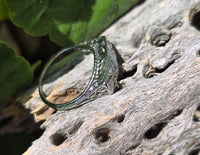 18k white gold c.1920's filigree aquamarine & diamond ring