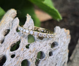 18k yellow gold 29 diamond eternity band - size 7