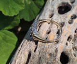 14k gold 10 diamond 2 row estate band - apx .62ct tw
