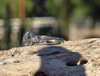 platinum and 18ct two tone Edwardian diamond antique estate engagement ring