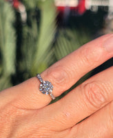 platinum and 18ct two tone Edwardian diamond antique estate engagement ring