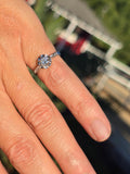 platinum and 18ct two tone Edwardian diamond antique estate engagement ring